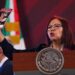 CIUDAD DE MÉXICO, 17ABRIL2023.- Andrés Manuel López Obrador, Presidente de México, durante la mañanera en la cual se habló de los avances del Tren Maya Tramo 1, en Palacio Nacional. Lo acompañaron Rutilio Escandón Cadenas, gobernador del estado de Chiapas; Carlos Manuel Merino Campos, 
gobernador del estado de Tabasco; María Luisa Albores Gonzales, secretaria de Medio Ambiente y Recursos Naturales (SEMARNAT); Ariadna Montiel Reyes, 
secretaria de Bienestar; Leticia Ramírez Amaya, secretaria de Educación Pública; Javier May Rodríguez, director general de FONATUR; Hugo López Gatell Ramírez, 
subsecretario de Prevención y Promoción de la Salud; Ricardo Sheffield Padilla, 
Procurador Federal del Consumidor; Diego Prieto Hernández, director general del INAH; Maité Ramos Gómez, directora general de ALSTOM México; Joao Pedro Santos Parreira, presidente de Mota Engil Latinoamérica, y Blas Andrés Núñez Jordan, 
jefe del centro coordinador Tren Maya de la  dirección General de Ingenieros 
FOTO: MOISÉS PABLO/CUARTOSCURO.COM