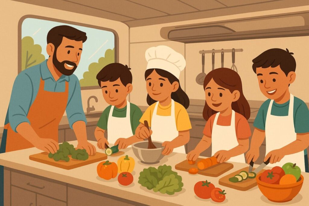 Niños de primaria en Mérida participan en talleres de cocina saludable del programa Nutrimóvil