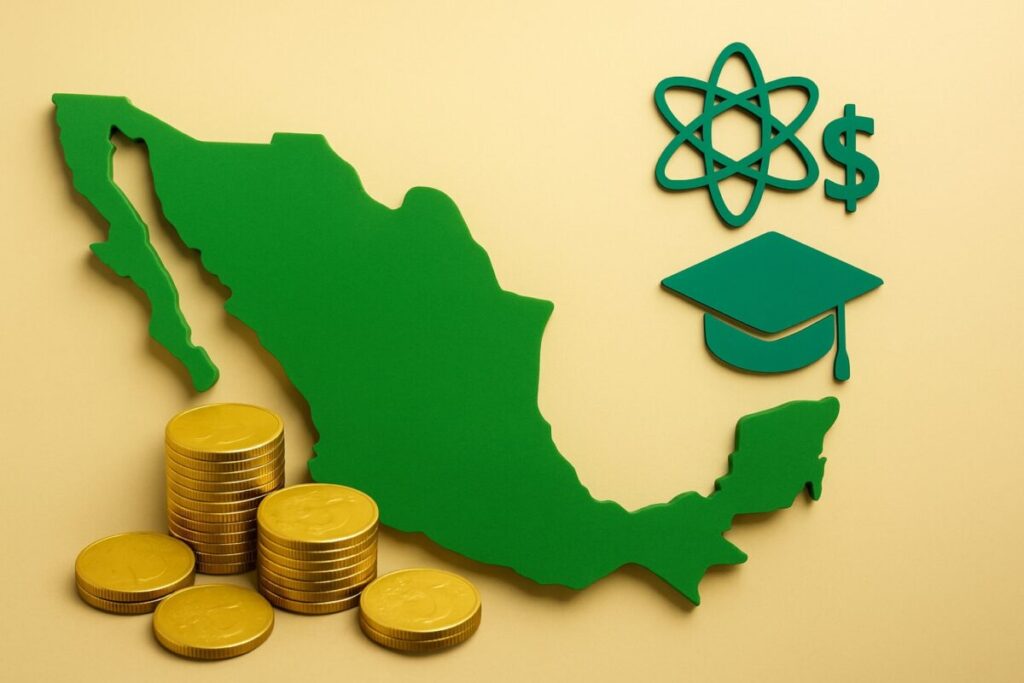 Niños en aula con libros y computadoras, reflejo del aumento de presupuesto en educación en México