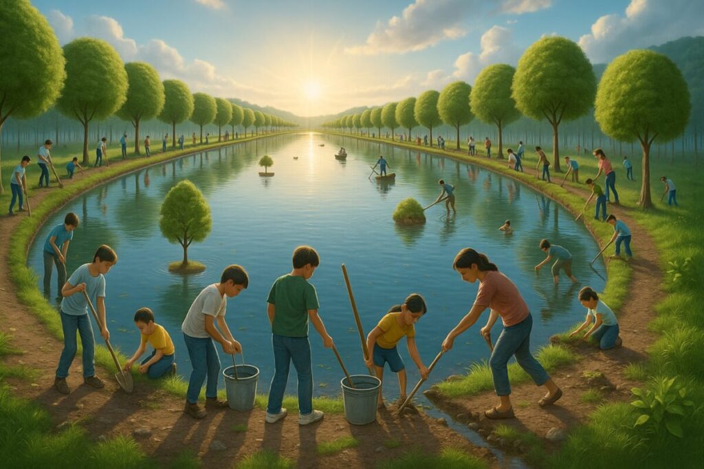 Niños y jóvenes mexicanos desarrollan conciencia ambiental a través de la educación hídrica junto a cuerpos de agua