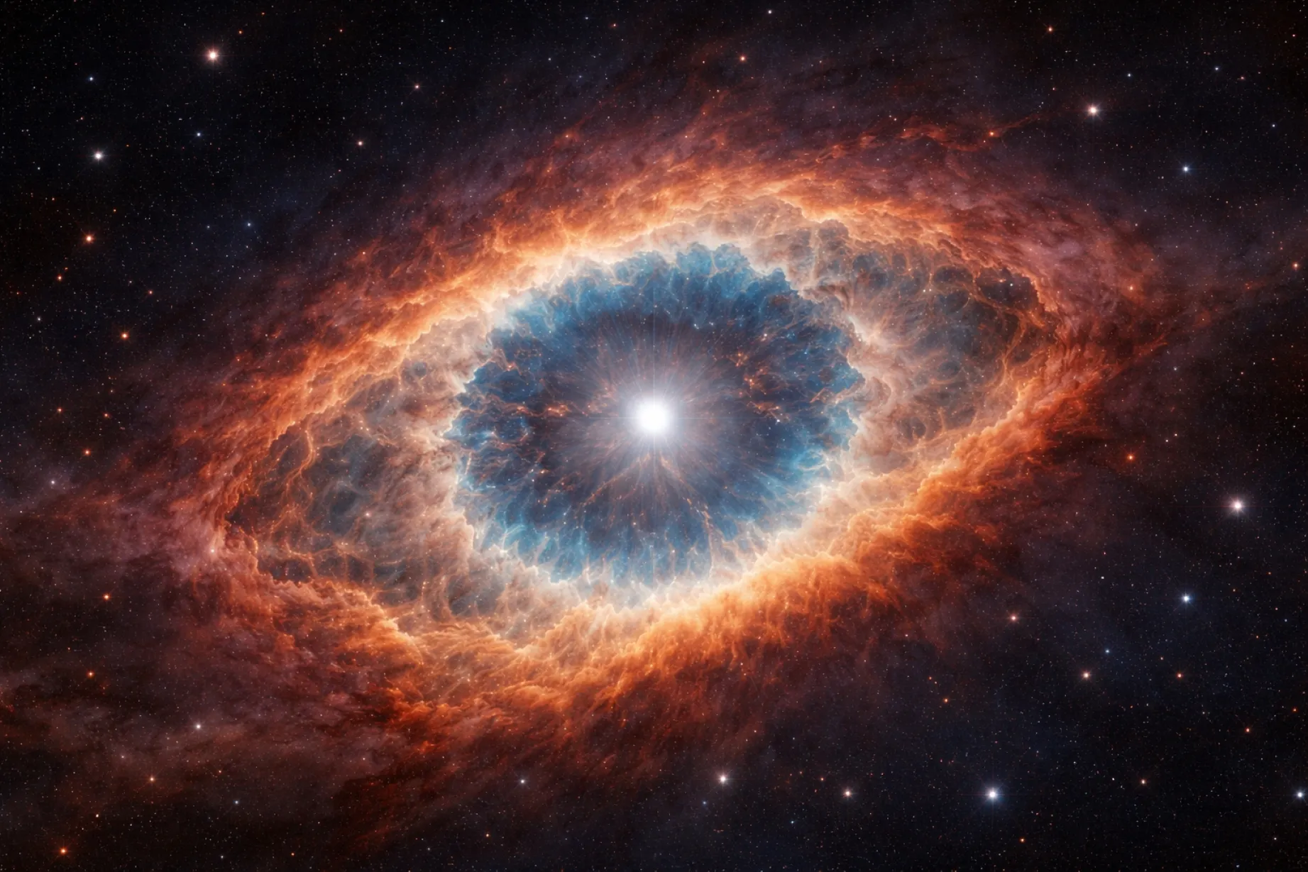 Imagen de la nebulosa Délix captada por el James Webb con forma parecida al Ojo de Sauron
