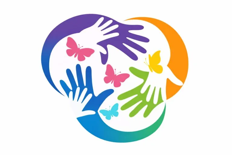 Ilustración de comunidad escolar diversa que representa entornos educativos seguros y cero discriminación.