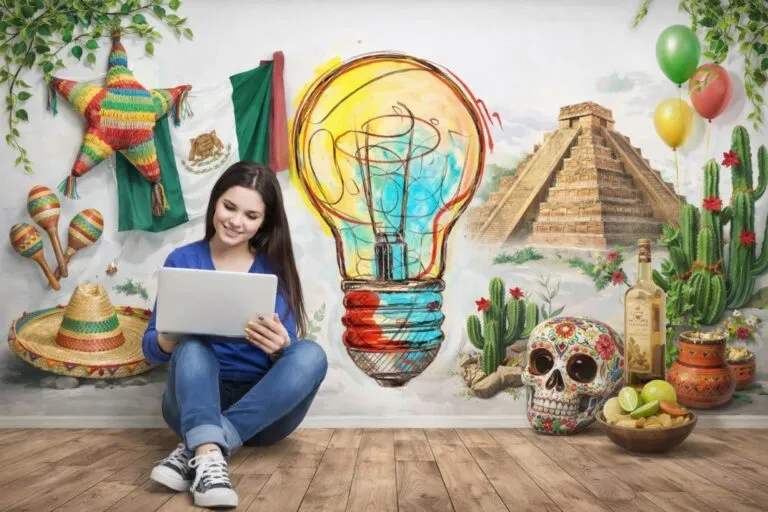 Jóvenes participando en actividades de educación emprendedora y liderazgo social en México