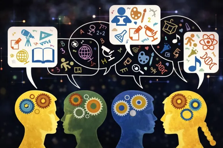 Estudiantes discuten temas sociales y políticos en un entorno educativo enfocado en ciencias sociales