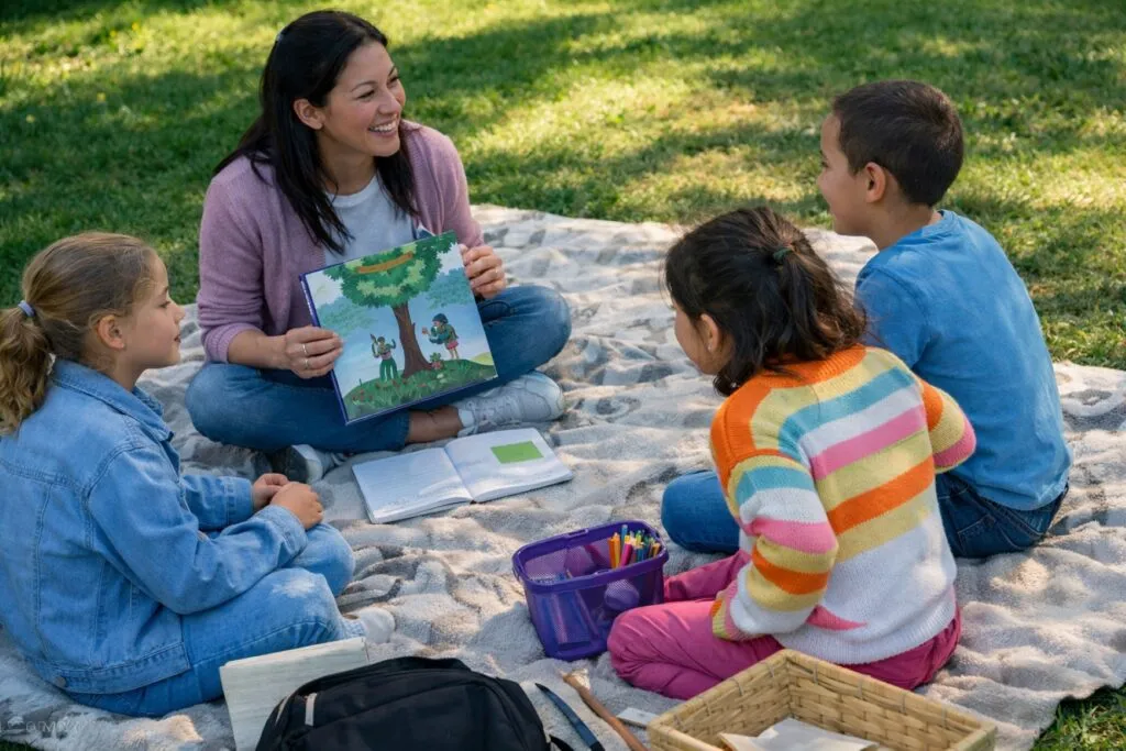 Estudiantes diversos en clase aprendiendo en su lengua materna para promover educación inclusiva en México