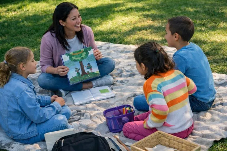 Estudiantes diversos en clase aprendiendo en su lengua materna para promover educación inclusiva en México