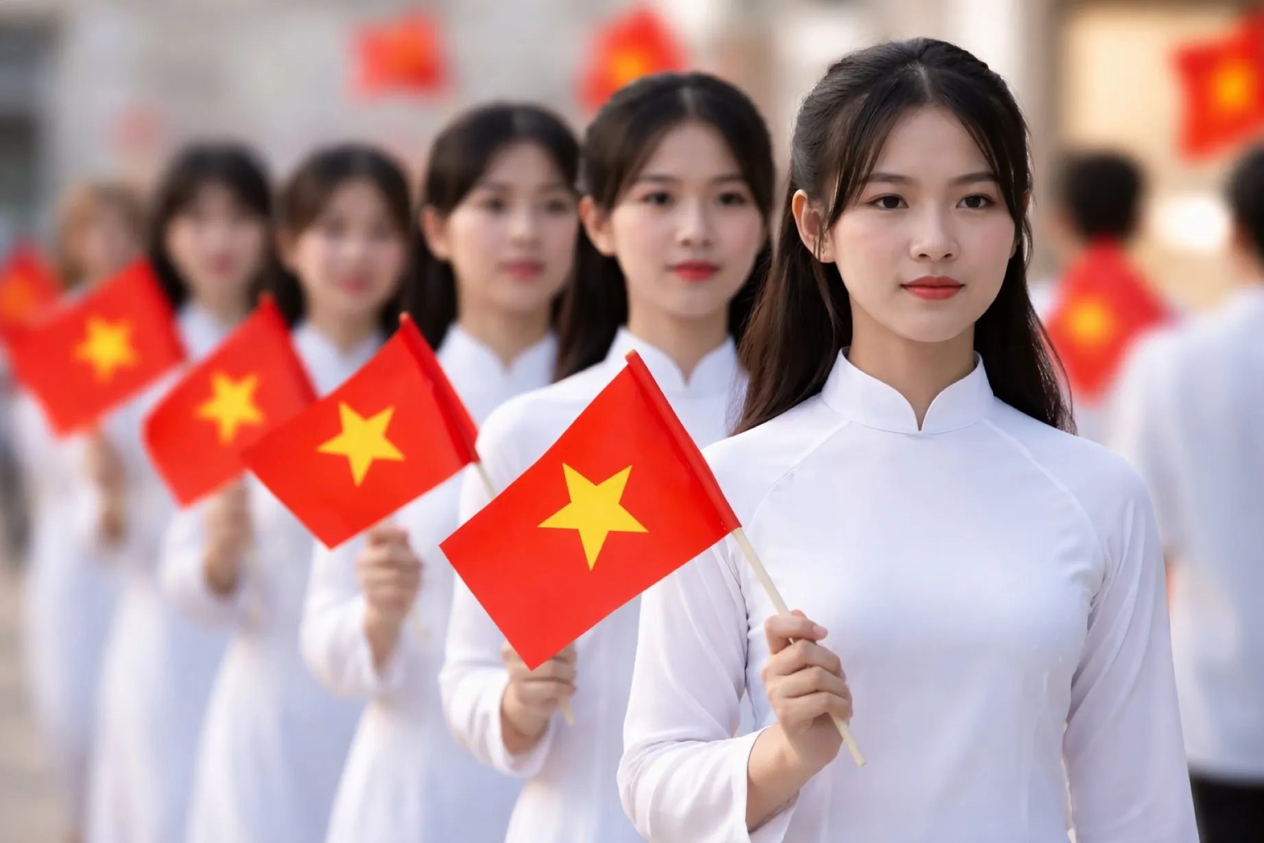 Delegación vietnamita dialogando en foro internacional sobre educación Asia Pacífico e innovación educativa.