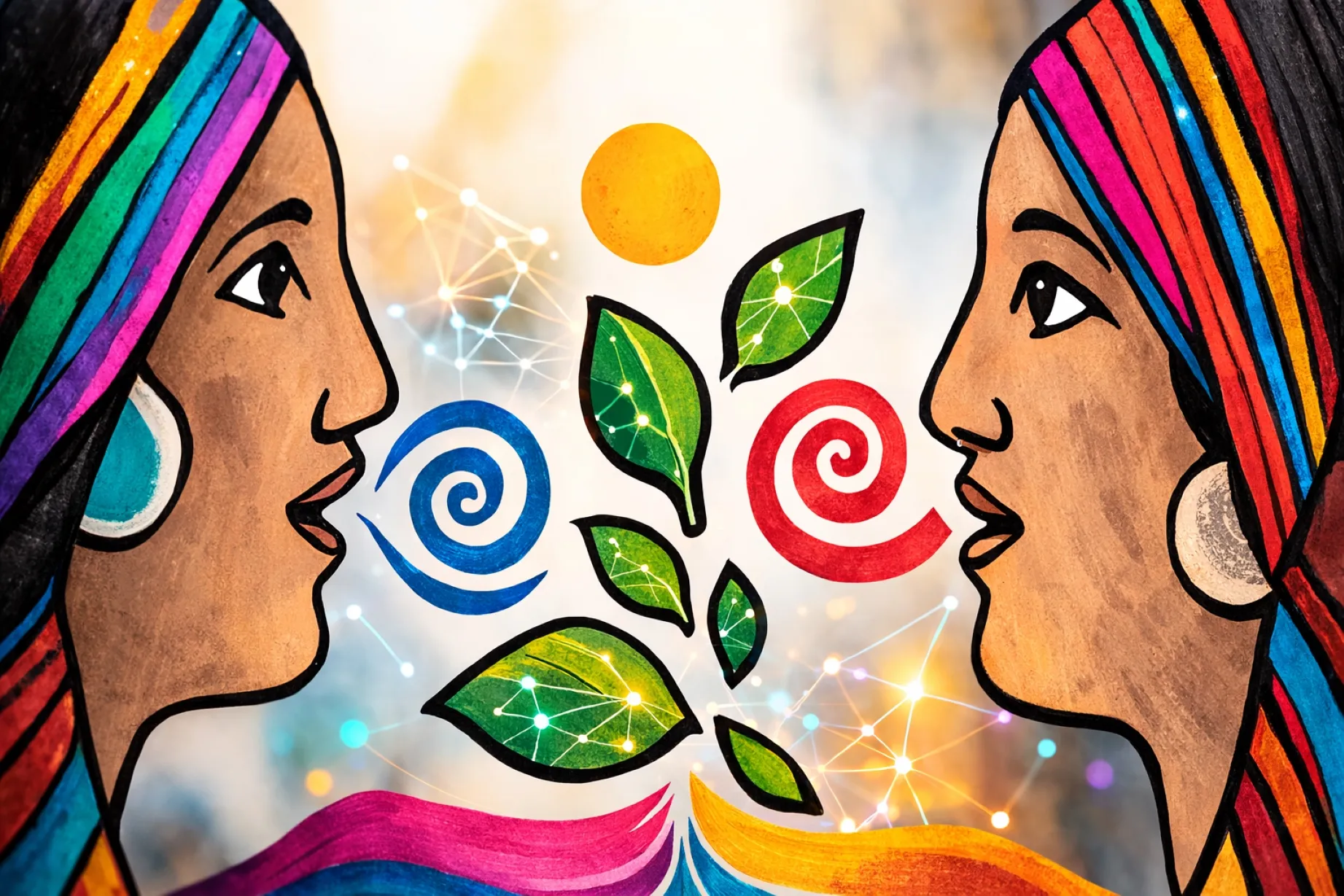 Comunidad indígena mexicana durante un taller de ciencia y tecnología en lengua originaria