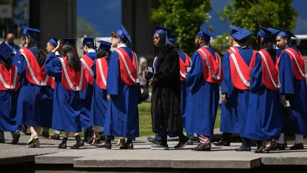 desempleo juvenil en Canadá representado con jóvenes y oportunidades laborales limitadas en entorno urbano
