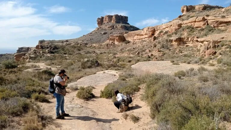 Participantes recorren paisaje natural durante actividades de Geolodía para conocer procesos geológicos y patrimonio natural