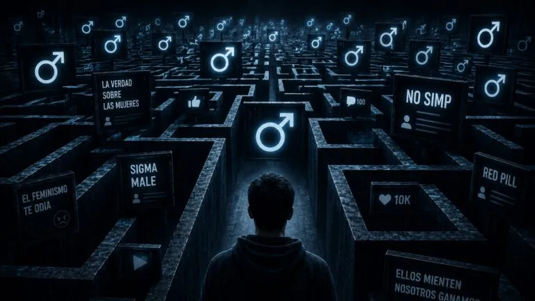 Representación digital sobre crecimiento de la manosfera y discursos extremistas en redes sociales